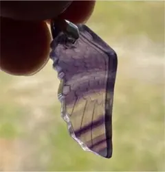 中国湖南省産 マルチカラーフローライトウイングペンダントトップ②