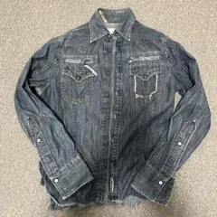 diesel デニムシャツ ダークブルー 長袖