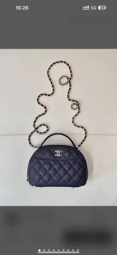 CHANEL ネイビー ボストンバッグ