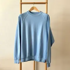 スウェット 水色 ターコイズ ブルー ラグラン used