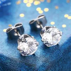 キラキラ 1ポイントピアス シルバー サージカルステンレス 両耳 20G