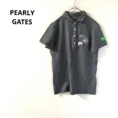 PEARLY GATES 　ポロシャツ　ストライプ　半袖　カジュアル
