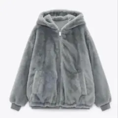 ZARA リバーシブルフェイクファーブルゾン　アウター　S