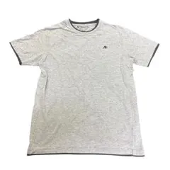 無地Tシャツ　ロゴ刺繍　レイヤード　インポート　古着　8hのサムネイル