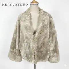 MERCURYDUO マーキュリーデュオ ノーカラーファーコート F グレージュのサムネイル