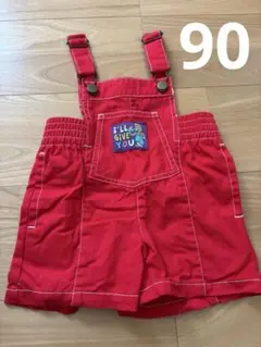 チマジロ　ミコリッド　サロペット　デニム　赤　90 ベビー服　子供服