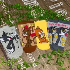 トムとジェリーソックス　トムアンドジェリーソックス　靴下　くるぶし　①