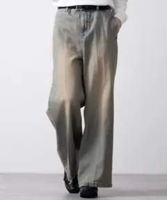 Vintage Design Flare Denim Pants