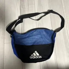 00s　adidas アディダス　ワンショルダーバック　メッシュバック　黒／青