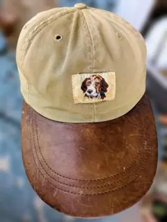RRL レザーツバ　ドッグパッチ付きキャップ 2026年最新】DOUBLE RL カラー：ブラウン系 メンズ 小物 その他の人気