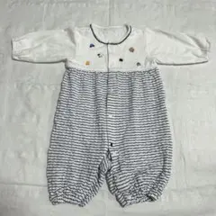 【美品】ファミリア ドレスオール ロンパース 青色 50-60cm