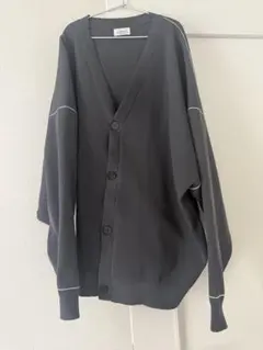 JUNRED グレー Vネック カーディガン
