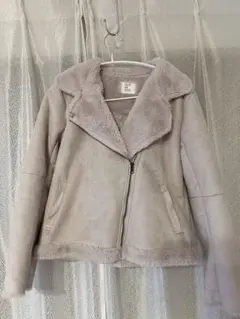 OLIVE des OLIVE フェイクスエードムートンコート ラベンダー