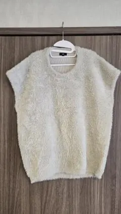 PLST フェザーヤーン コクーンベスト ライトグレー