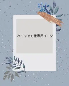 みっちゃん様専用ページ