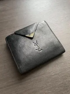 Yves Saint Laurent ブラック二つ折り財布