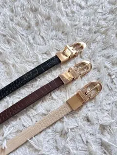 クロコダイル風ベルト3本セット＋おまけ1本