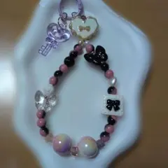 ジャラジャラ ストラップ リボンモチーフ