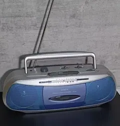 希少日立HITACHI ラジカセ TRK-8600 青｜レトロラジオ 動作品 希少日立HITACHI ラジカセ TRK-8600 青｜レトロラジオ 動作品