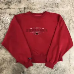 古着 90s JAN SPORTS 短丈 ネブラスカカレッジスウェット L