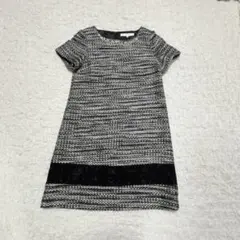 《MERCURYDUO》マーキュリーデュオ　ツイード ワンピース　ビジュー装飾