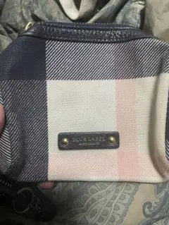 BLUE labelチェック柄ポーチ