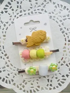 和風 ハンドメイド ヘアピン 3個セット ホイップデコ