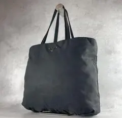 PRADA トートバッグ A4肩掛け ナイロン 三角ロゴ ブラック プラダ