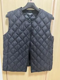 UNIQLO パフティックキルティングベスト／ウォームパデッド　黒