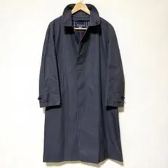 イギリス製 Burberry ステンカラーコート ノバチェック ブラック S~M