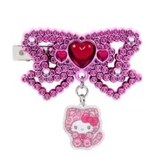 シークレットヘアクリップ ギャルネコ ハローキティ サンリオ　ピンクメタリック