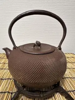 鉄瓶　糸目鉄瓶　銅蓋　銘有り　茶道具 2025年最新】鉄瓶 銘の人気アイテム - メルカリ