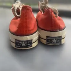 70s コンバース チャックテイラー オレンジ オリジナル デカ履き US16