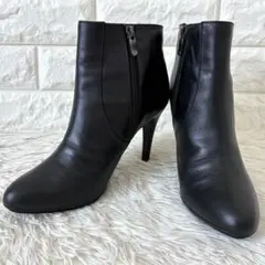 美品✨　DIANA ダイアナ 黒 ショートブーツ　サイドジップ　24.5cm