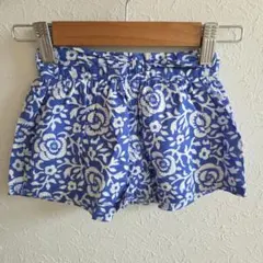 Janie and jack ☆青✕白 花柄ショートパンツ 12М〜18М