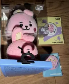 bt21 BTS クッキー　クキ　ヘアクリップ　ヘアゴム