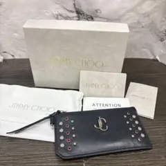 JIMMY CHOO スタースタッズ カードケース ブラック - メルカリ