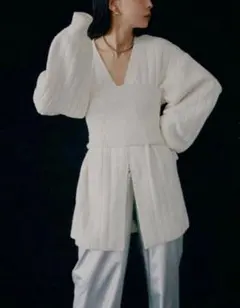 Ameri UND BUSTIER LAYERED KNIT CARDIGAN