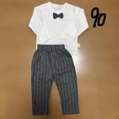 蝶ネクタイ付きTシャツとパンツ　90cm