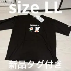 ミッフィー　レディース　半袖Tシャツ　ブラック　ナインチェ　miffy LLのサムネイル