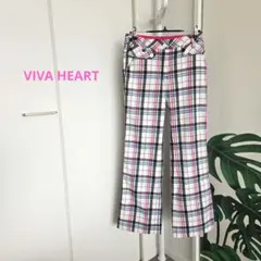 VIVA HEART チェック柄フレアパンツ
