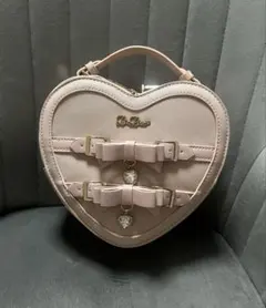 LIZLISA リボンビジューハートバック ピンク ⋆♡ 𝐿𝐼𝑍 𝐿𝐼𝑆𝐴 ♡ ｡⋆ 新宿ALTA🎀新作item *⑅︎୨୧