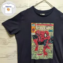 MARVEL　マーベルコミックス　スパイダーマン　アメコミ　漫画　海外古着　紺色