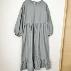 イーハイフンワールドギャラリー　ワンピース　ワンピ　ロングワンピ　ブルーグレー