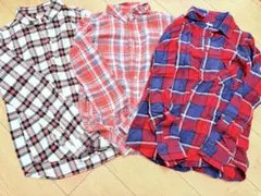 チェックシャツ3枚セット　まとめ売り