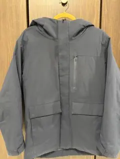 UNIQLO メンズ　ネイビー　フード付き ダウンジャケット