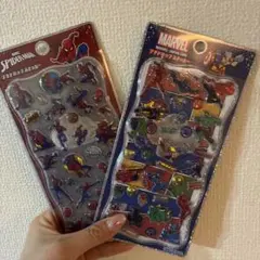 プチドロップステッカー　スパイダーマン・マーベル　2枚セット