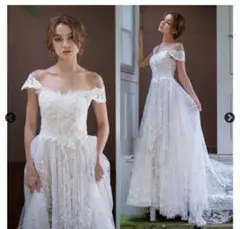 【♡様専用】オフショルダー レース刺繍