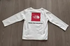 THE NORTH FACE 長袖Tシャツ 110cm ホワイト　ロゴT ロンT