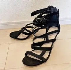 STACCATO 23cm ブラック グラディエーターサンダル ヒールのサムネイル